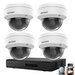 IP Hikvision PoE 2MP FULL HD Kamera Kameraüberwachungsset mit 4 outdoor Dome Kameras.