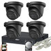 Dahua 8MP PoE Kamerasystem - 4 schwarze Starlight Turret-Kameras mit Mikrofon