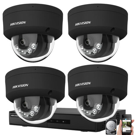 Hikvision zwarte camerasysteem