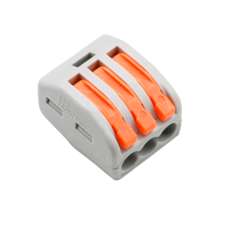 Wago lasklem 3 voudig 0,08 m&sup2;~ 4 mm&sup2;