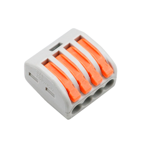 Wago lasklem 4 voudig 0,08 m&sup2;~ 4 mm&sup2;