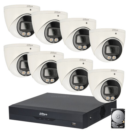 Dahua 2MP FULL HD camerabewakingssysteem 8 camera