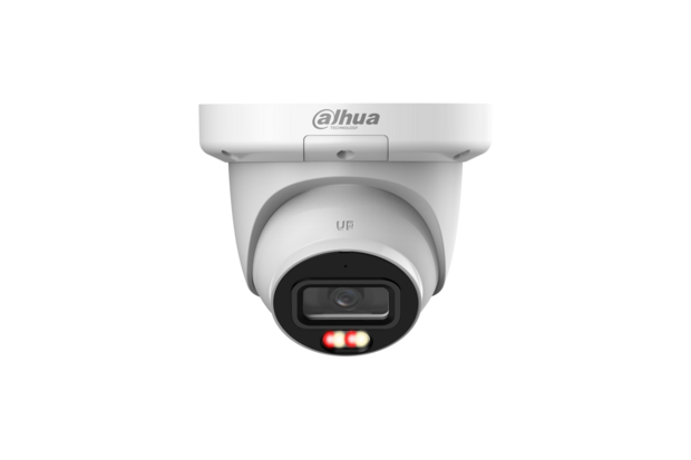Dahua IPC-HDW3849QMP-S-IL 8MP WizSense Turret-Kamera mit intelligenter Dual Light und KI.