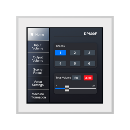 Smart Touchscreen Wandpaneel voor Versterkers - Volume &amp; RS485 Regelaar