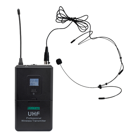 DSPPA Draadloze UHF Hoofdbandmicrofoon met Volumeregelaar voor D5815