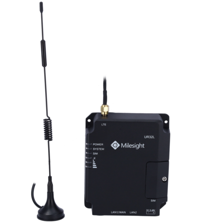 Milesight UR32 Industri&euml;le 4G LTE Router - PoE, VPN &amp; Dual Ethernet
