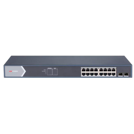 Hikvision DS-3E1518P-SI Managed PoE Switch - 16 Poorten - 225W - 19 Inch Rack