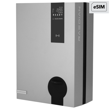 Raedian Neo EV Laadpaal - 22kW 32A Type 2 - 3-Fase Wallbox met 4G eSIM &amp; App