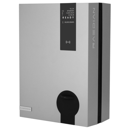 Raedian NEO EV Lader Type 2 - 22kW 32A 3-Fase - Wallbox met App &amp; RFID - Zilver