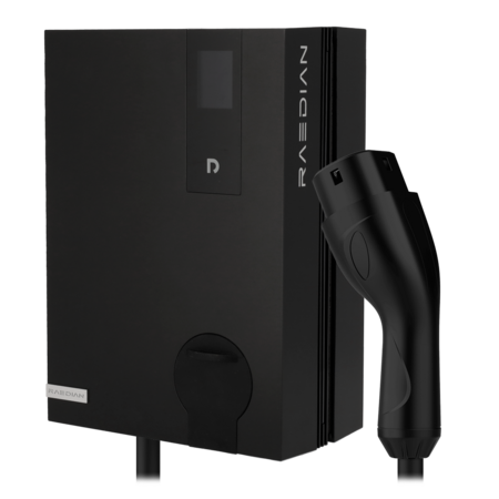 RAEDIAN NEO EV Laadpaal Type 2 - 7.4kW 32A 1-Fase - Met 5m Kabel en App - Grijs