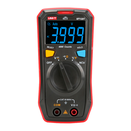 Digitale multimeter UNI-T 600V met temperatuurmeting voor elektrische inspecties