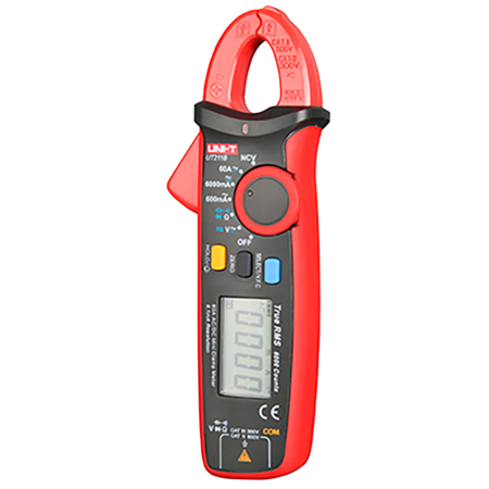 Miniklemamp&egrave;remeter UNI-T 600V 60A met True RMS en NCV voor technici
