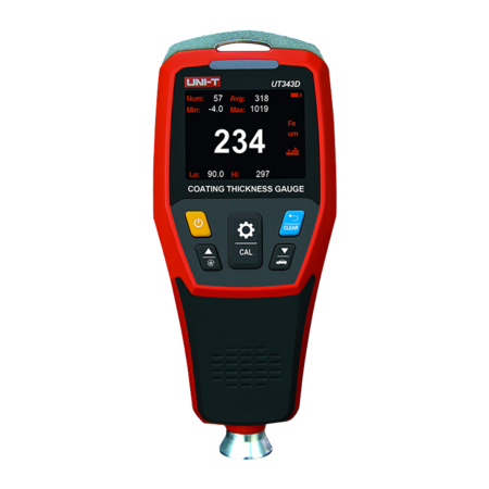 Laagdiktemeter UNI-T 1250&mu;m voor ferro- en non-ferromaterialen met USB
