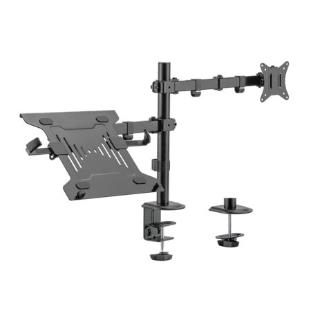 LDT66-C024ML Monitorarm en PC-houder - Bureauklem - 17-32 inch - Max 9 kg - VESA