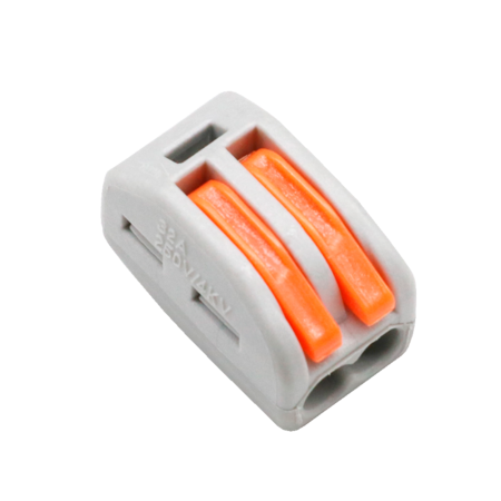 Wago Lasklem 2-voudig met Hendel - 0,08 tot 4 mm&sup2; - Compacte Verbindingsklem