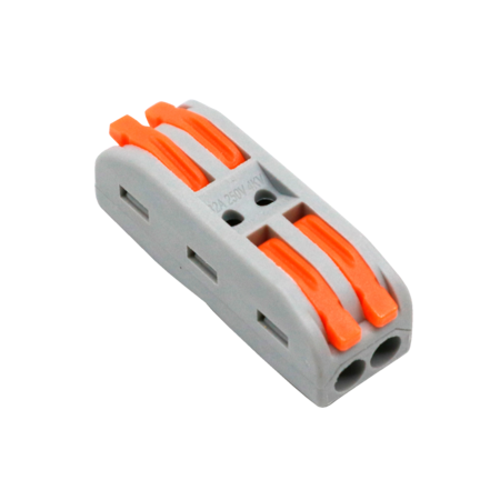 Wago Compacte Lasklem met Hendel - 2-polig - 0,08 tot 4 mm&sup2; - Herbruikbaar