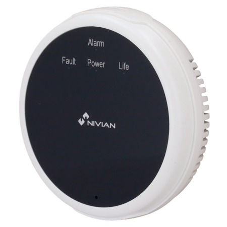 Nivian NVS-GAS Gasleksensor - Waarschuwingslampje / Sirene Compatibel met Nivian alarmsets.