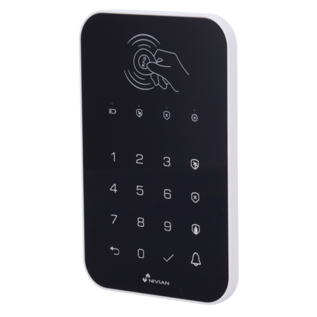 Nivian NVS-KEYPAD Keypad - RFID-taglezer, LED-indicator Compatibel met alarmpaneel.