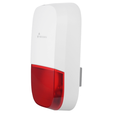 Nivian NVS-S7B Buitensirene 12VDC/1A - Waarschuwingsflits / Sirene.