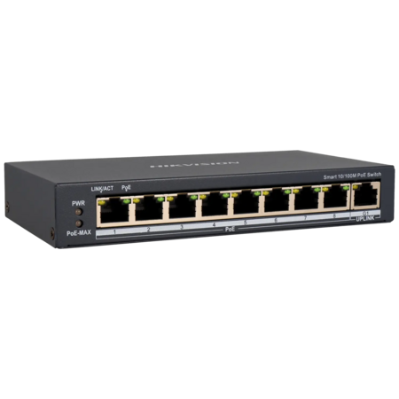 Hikvision Pro No CCTV 9-Poorts Cloud PoE Switch 110W voor bewakingscamera sets
