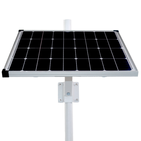 Safire Autonoom CCTV Voedingssysteem 256Wh met 80W Zonnepaneel en Mastbeugel