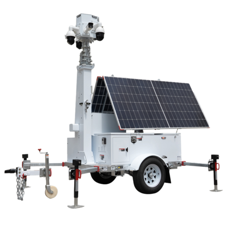 Safire Mobiele CCTV Aanhanger met 9m Telescoopmast en 12000Wh LiFePo Accu
