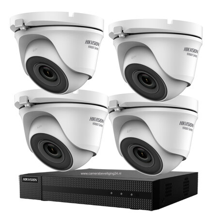 Hikvision 5MP Camera Set - 4 Dome Camera's met 20m Nachtzicht voor Buiten