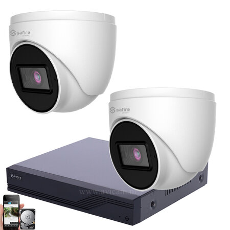 Safire Smart Camerabewakingsset Full HD 1080p - 2 Vandaalbestendige Camera's