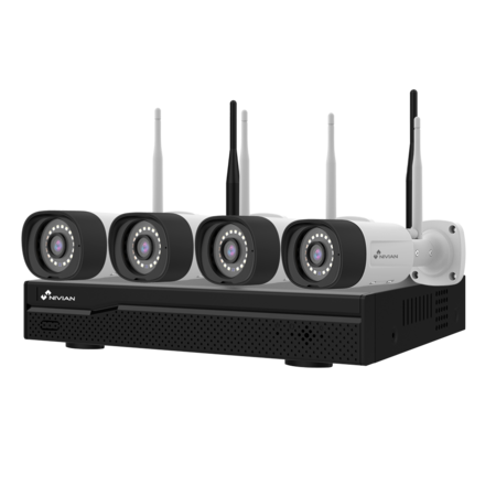 Nivian Draadloos Camerasysteem NV-KIT1030W6-4CAM met 4 x 3MP IP Camera's