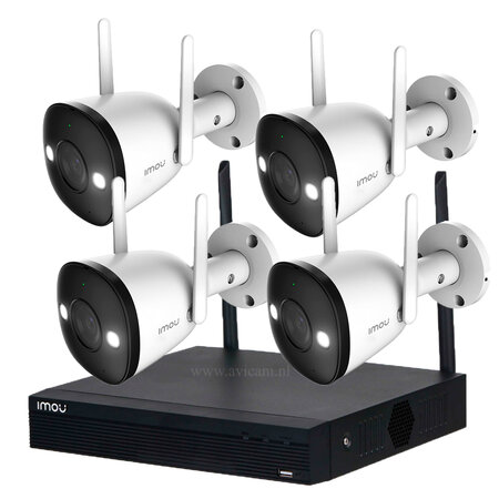 Imou Draadloos Camerasysteem 2MP met 4 IP Camera's en Nachtzicht