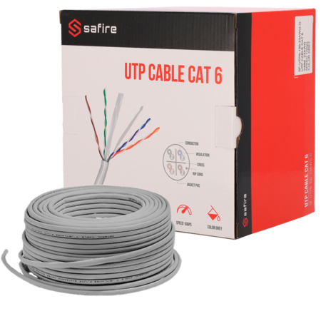 Safire Cat6 UTP Netwerkkabel 100 meter - 23 AWG voor IP Camerasystemen