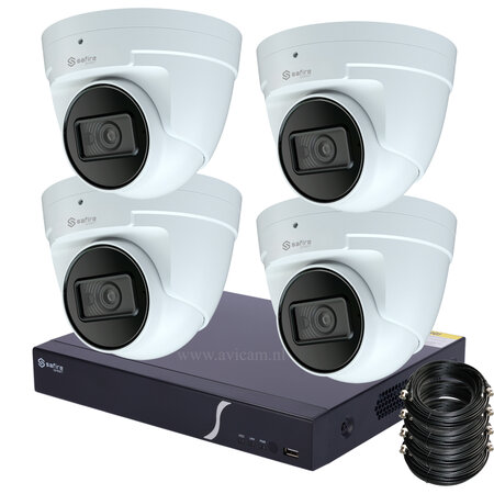 Safire Smart Beveiligingscamera Set 5MP - 4 Turret Camera's met 4K DVR