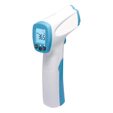 UNI-T Infrarood precisie thermometer UT300R meetbereik 32&ordm;C ~ 43&ordm;C en geluidsalarm bij hoge temperatuur.