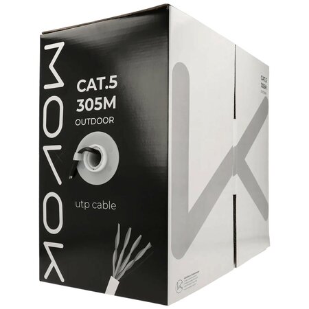 Movok UTP Cat5e Netwerkkabel 305 meter - CCA voor buiteninstallaties