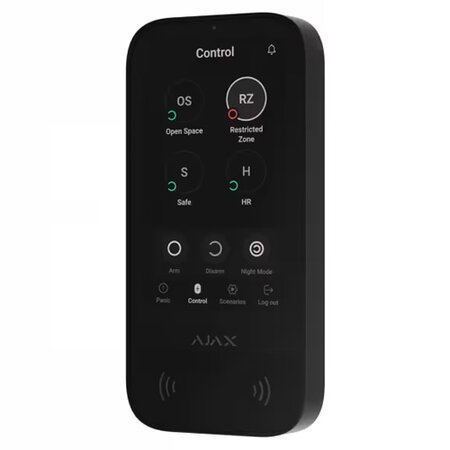 Ajax KeyPad TouchScreen &ndash; Slim Bedieningspaneel met Display en RFID.