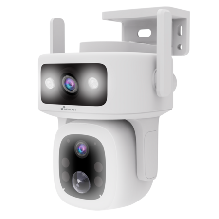 Nivian 4G Beveiligingscamera 3MP 2K - Gemotoriseerd op Accu