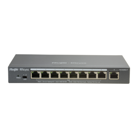 Managed PoE Switch Reyee RG-ES209GC-P - 8 Poorten 120W voor Camerabewaking