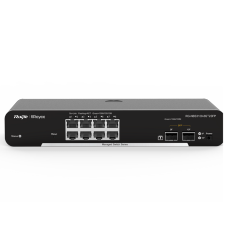 Reyee RG-NBS3100-8GT2SFP Managed Switch met 8 Poorten en 2 SFP