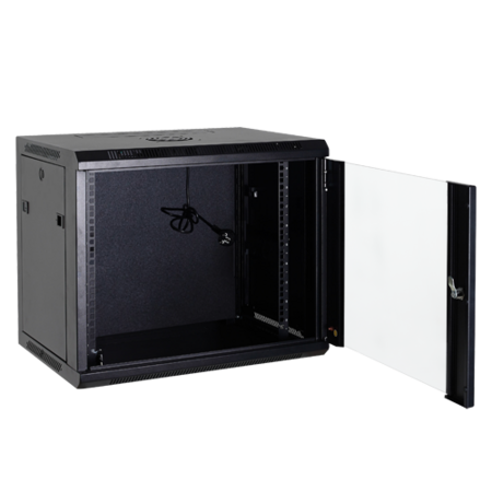 19 inch Wall Rack 4U - Wandgemonteerde Rackkast met Ventilator en Stekkerdoos
