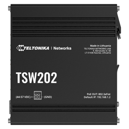 Teltonika TSW202 Industri&euml;le Managed PoE+ Switch - 10 Poorten L3 DIN-rail