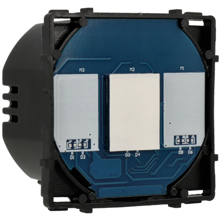 A-SMARTHOME Glazen Touch Lichtschakelaar - 1-Knops Inbouw - Zonder Blauwe Draad