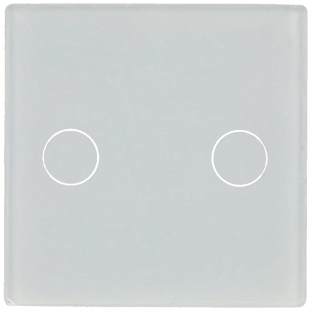 A-SMARTHOME Slimme Touch Lichtschakelaar - 2 Knoppen - Wit Gehard Glas