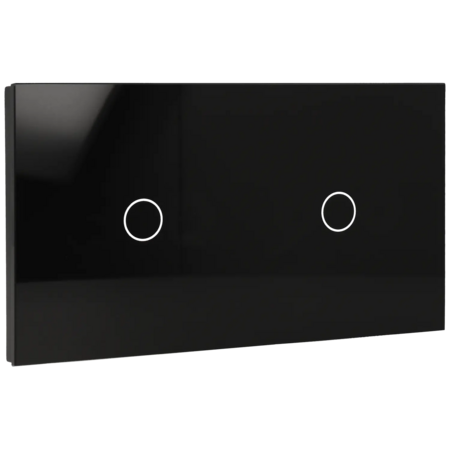 A-SMARTHOME Glazen Touch Lichtschakelaar - Dubbele Wisselschakelaar - Zwart