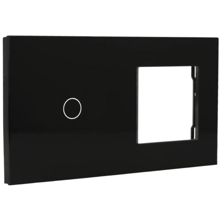 A-SMARTHOME Glazen Touch Schakelaar - 1-Voudig Schakelpaneel - Zwart