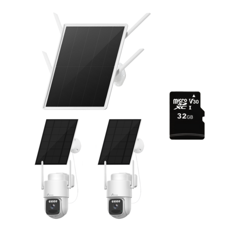 Nivian Videobewakingsset 4G op Zonne-energie - NV-KIT4GSOLAR430-2CAM-32GB