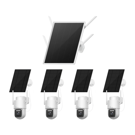 Nivian 4G Beveiligingscamera Set op Zonne-energie - NV-KIT4GSOLAR430-4CAM
