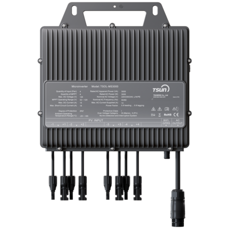 TSUN Micro-omvormer TSOL-MS3000 3000W met 4 MPPT-ingangen