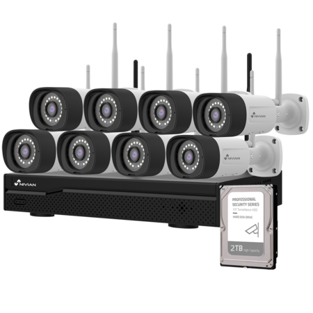Nivian NV-KIT1630W6-8CAM-2TB WiFi Beveiligingsset 8 Camera's