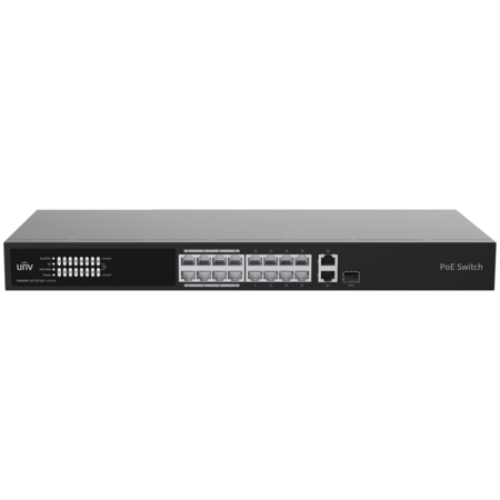 Uniview PoE Switch 16 Poorten - 150W Cloud Managed voor Camerabewaking