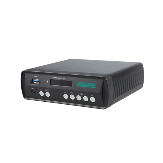 DSPPA MINI60 Mengversterker - 2x30W Klasse D - Bluetooth, USB &amp; FM - DC 12-24V